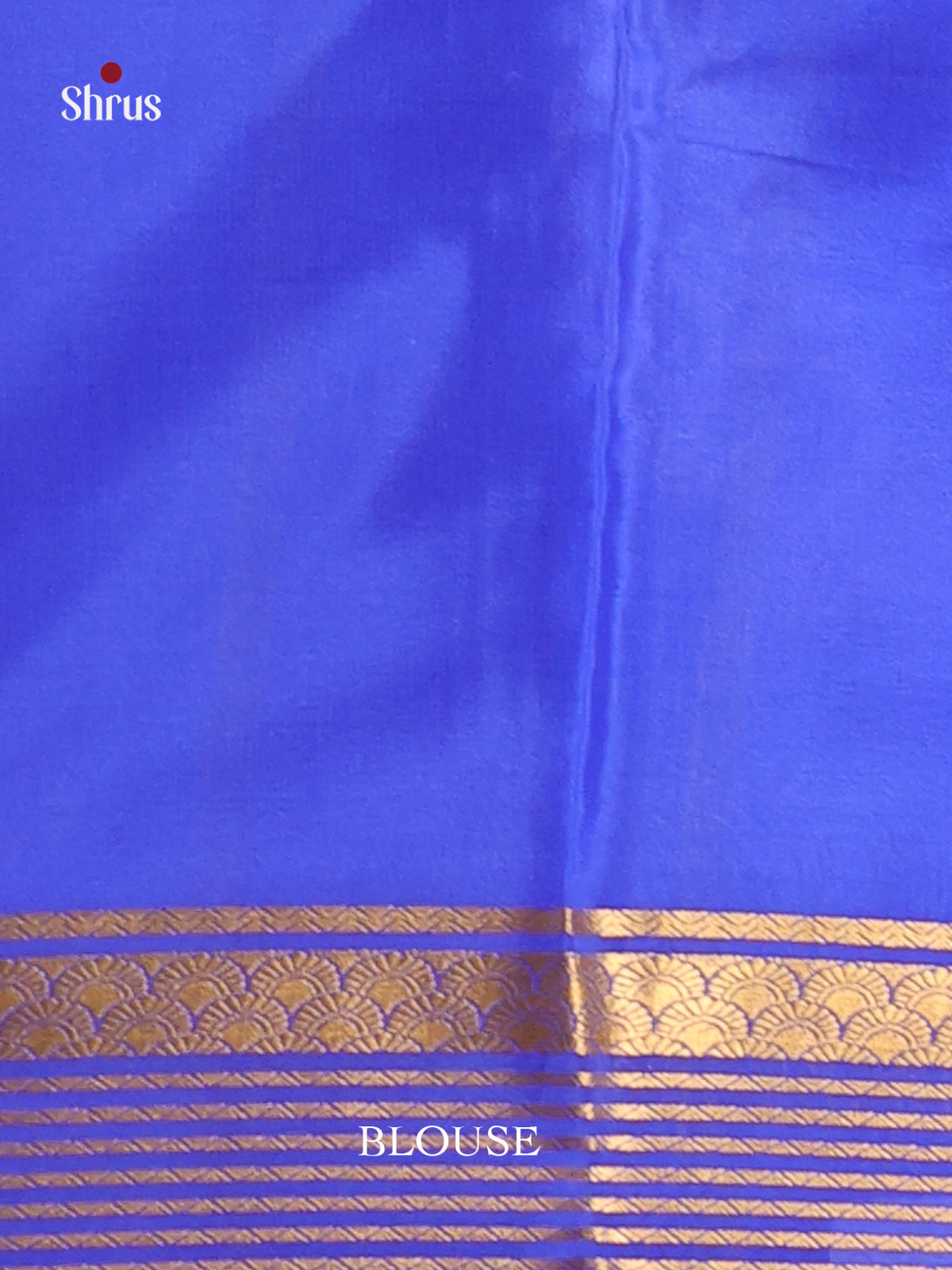 Regal Red Mysore Silk Saree With Royal Blue Zari Stripes Border 1