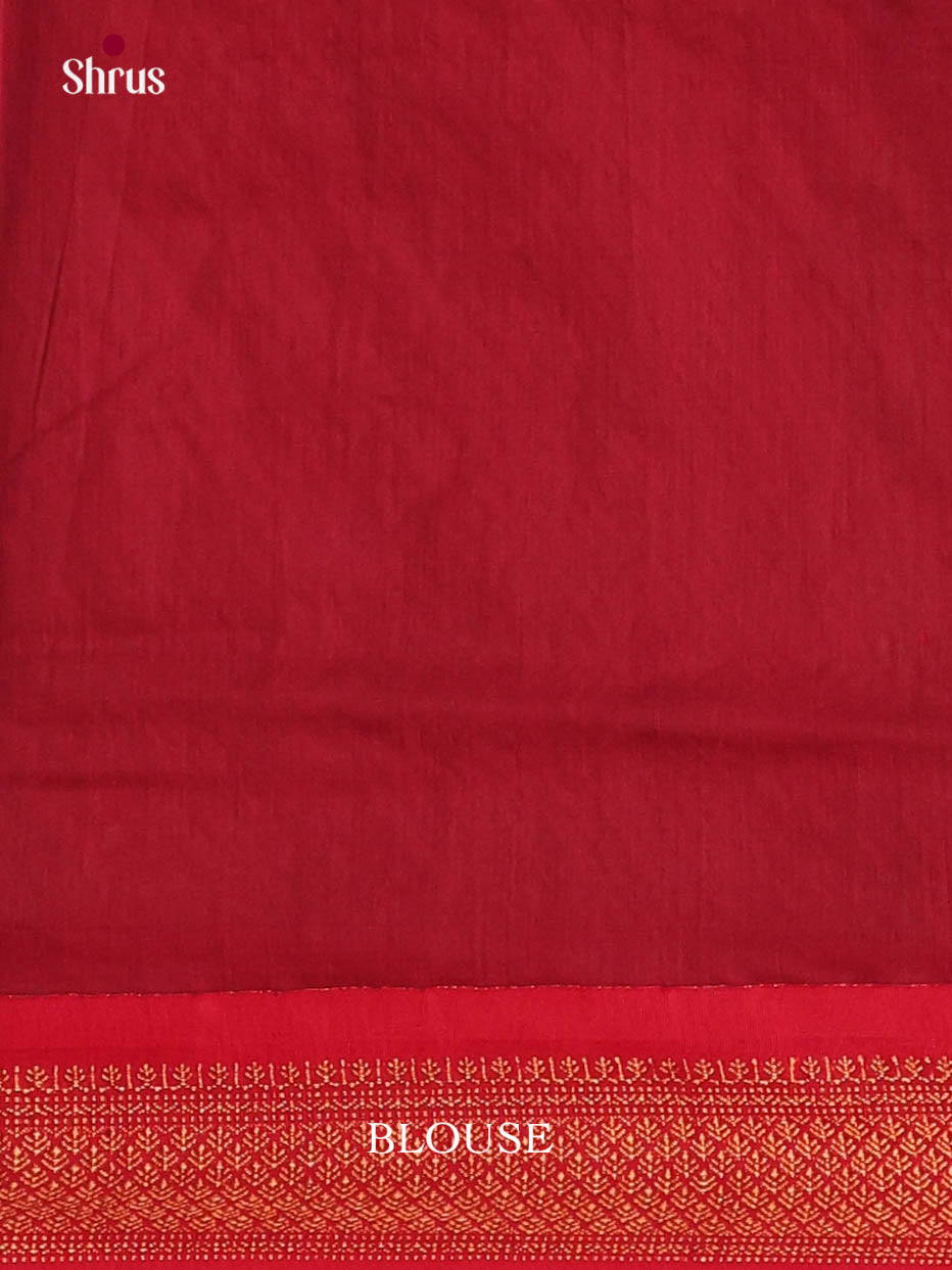 Blue & Red - Kalyani Cotton Saree