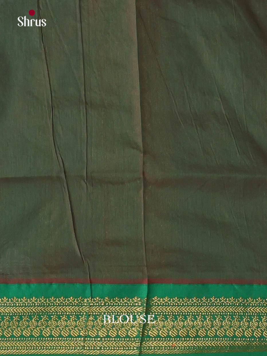 Mustard & Green - Kalyani Cotton Saree - Shop on Shrus.com