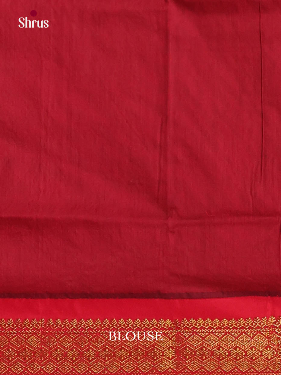 Green & Red - Kalyani Cotton Saree - Shop on Shrus.com
