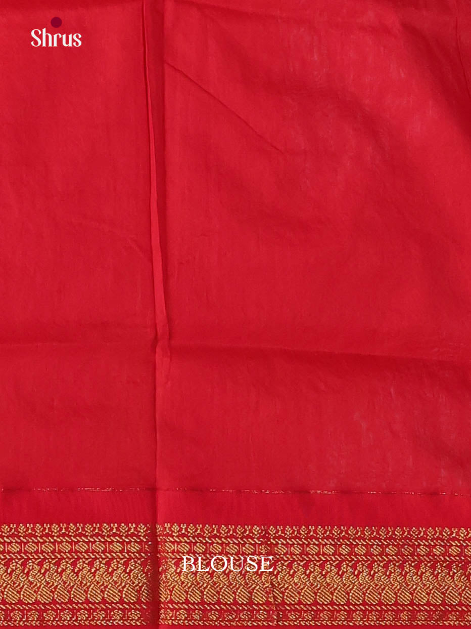 Mustard & Red - Kalyani Cotton Saree - Shop on Shrus.com