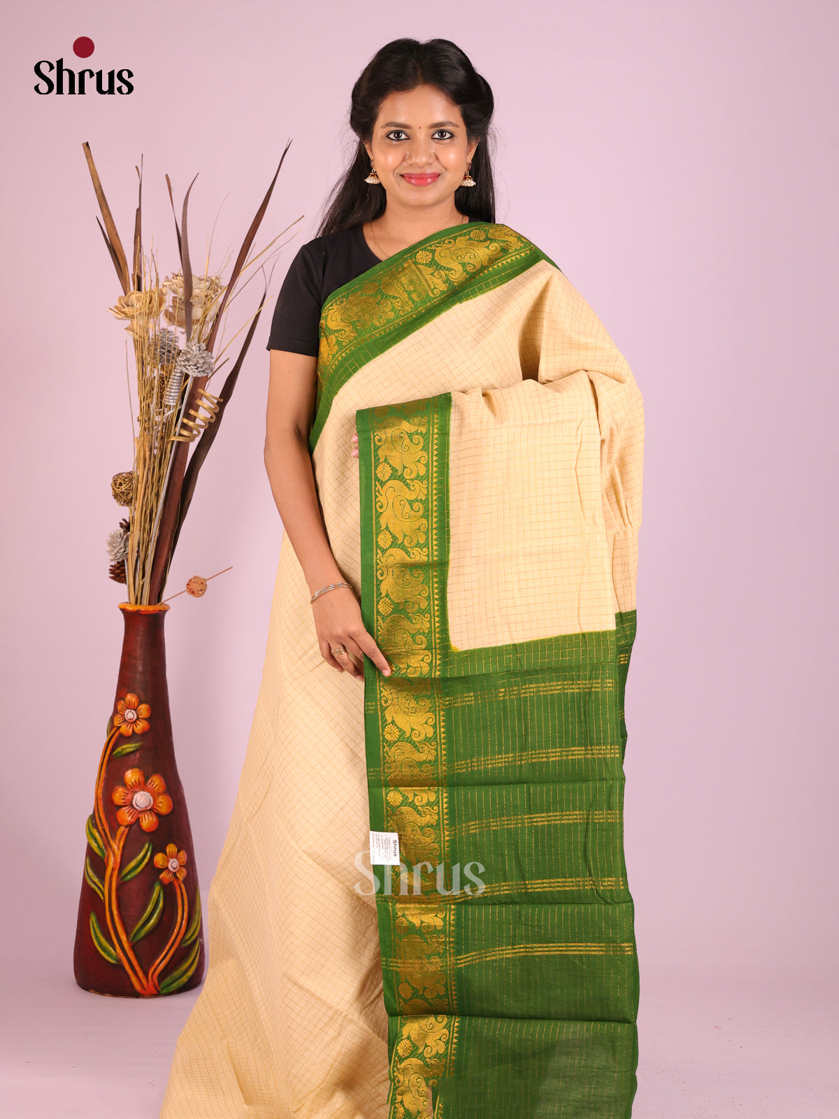 DHS29127 - Sungudi Cotton Saree - Shop on Shrus.com