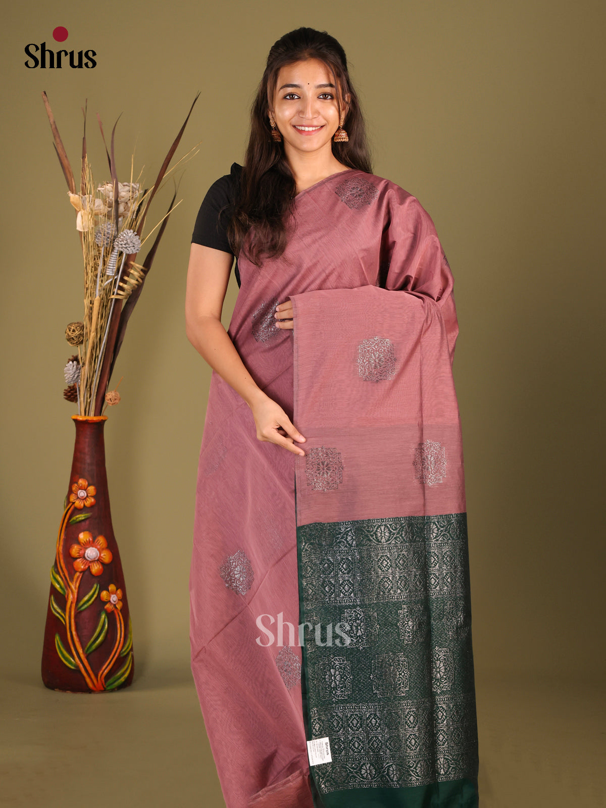 Onion Peel - Semi Silkcotton Saree