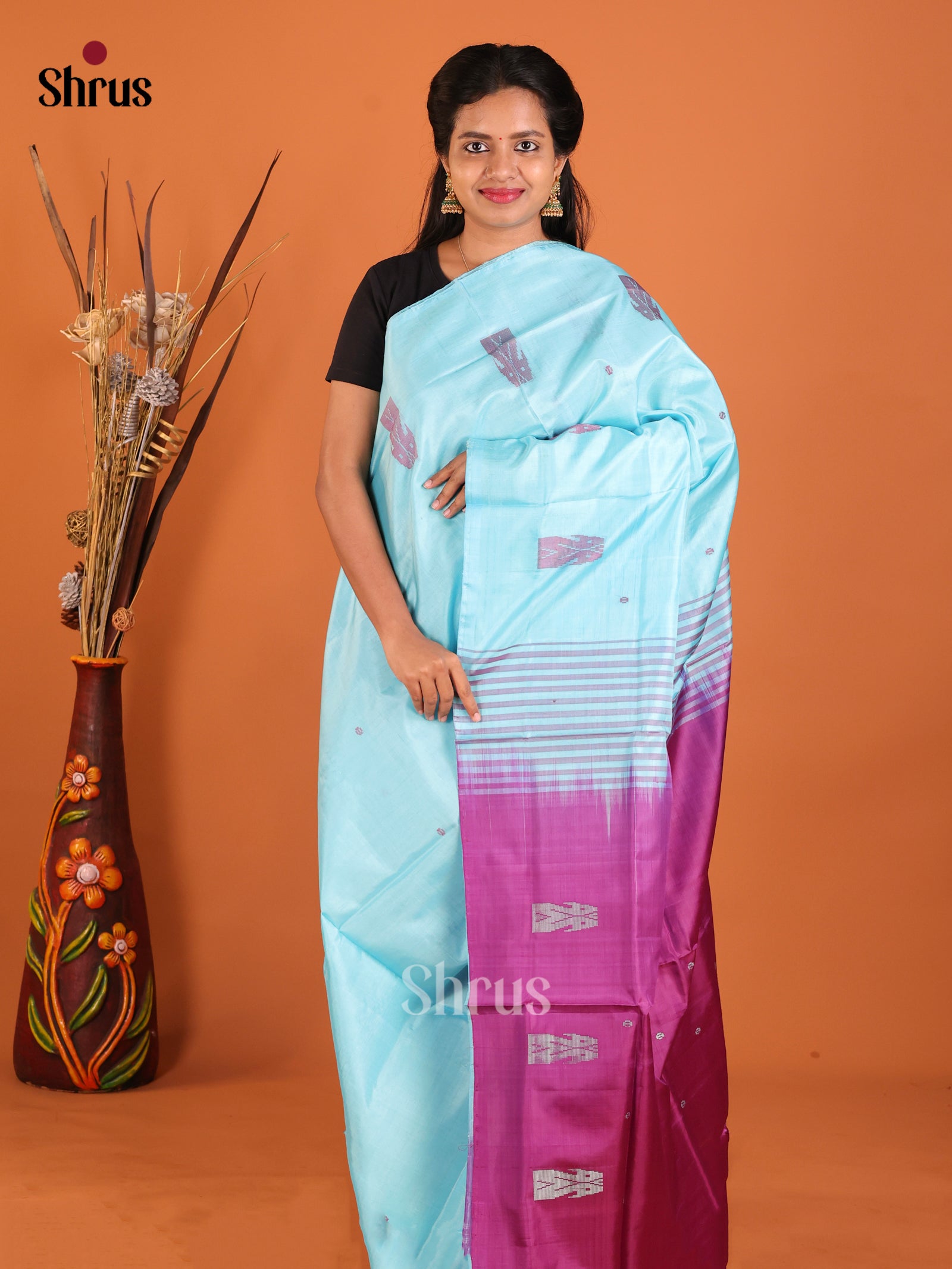 DHS29488 - Banana Pith without blouse Saree - Shop on Shrus.com
