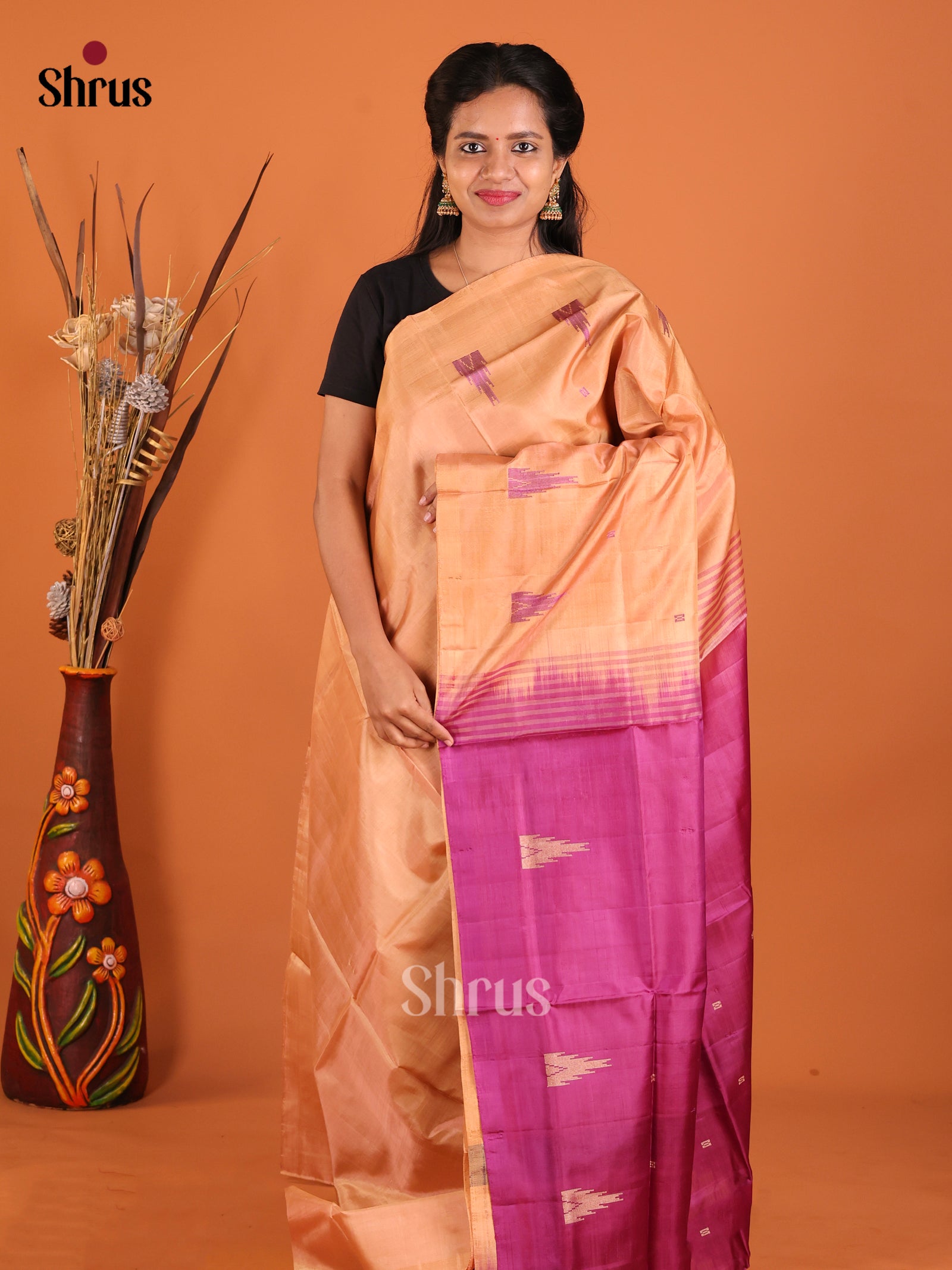 DHS29491 - Banana Pith without blouse Saree - Shop on Shrus.com