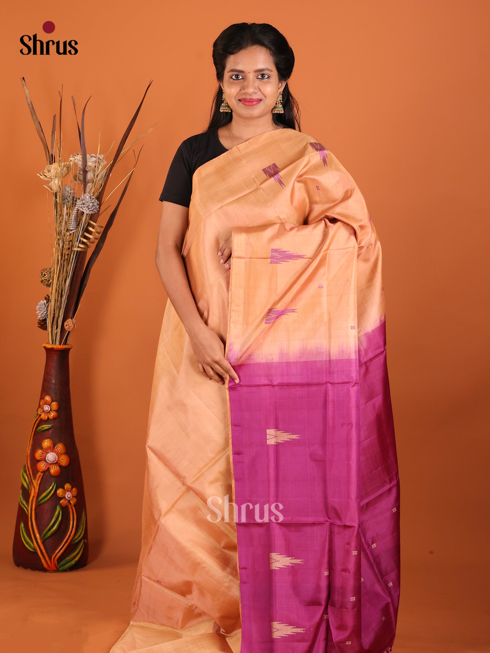 DHS29494 - Banana Pith without blouse Saree - Shop on Shrus.com