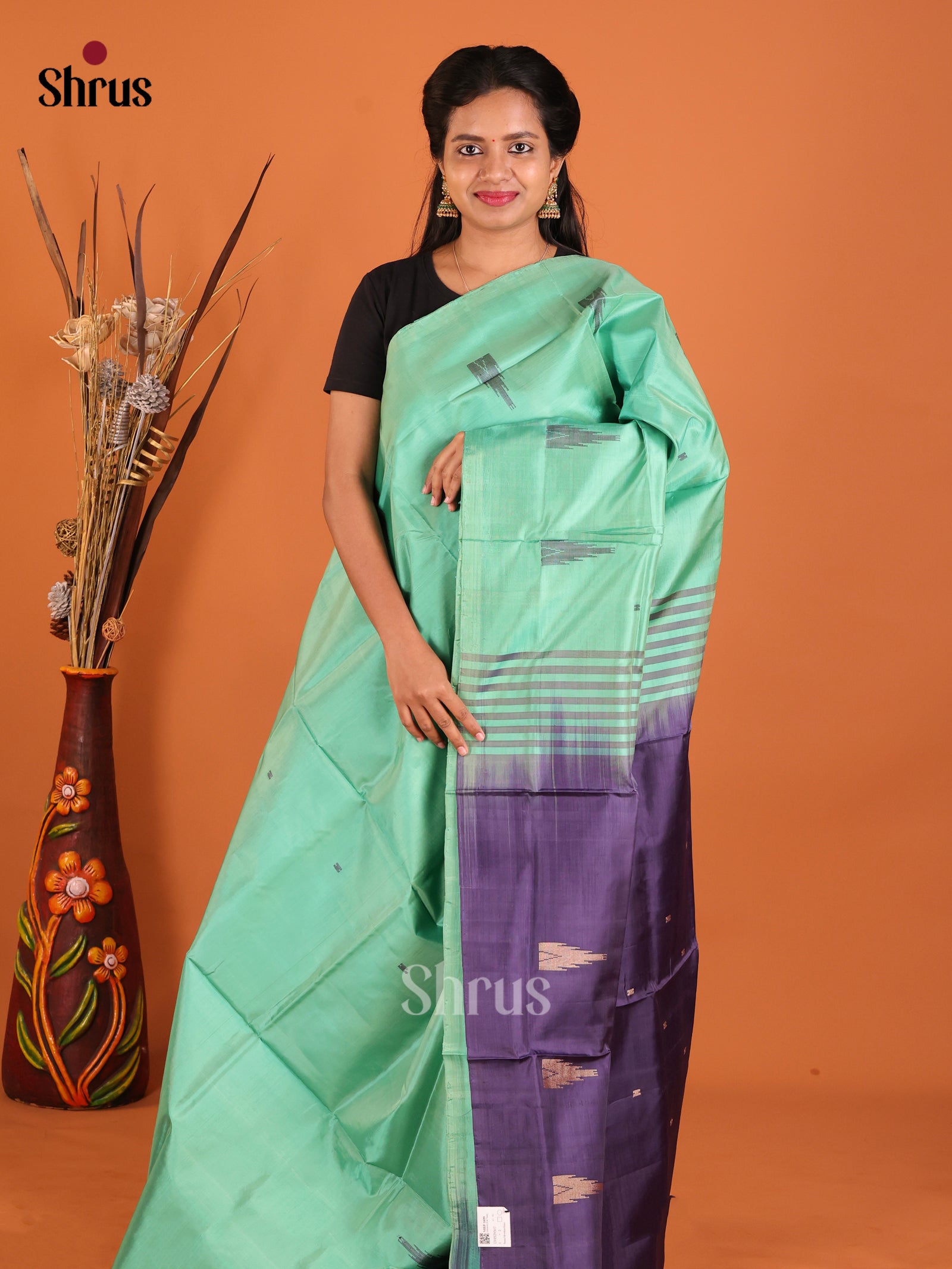 DHS29507 - Banana Pith without blouse Saree - Shop on Shrus.com