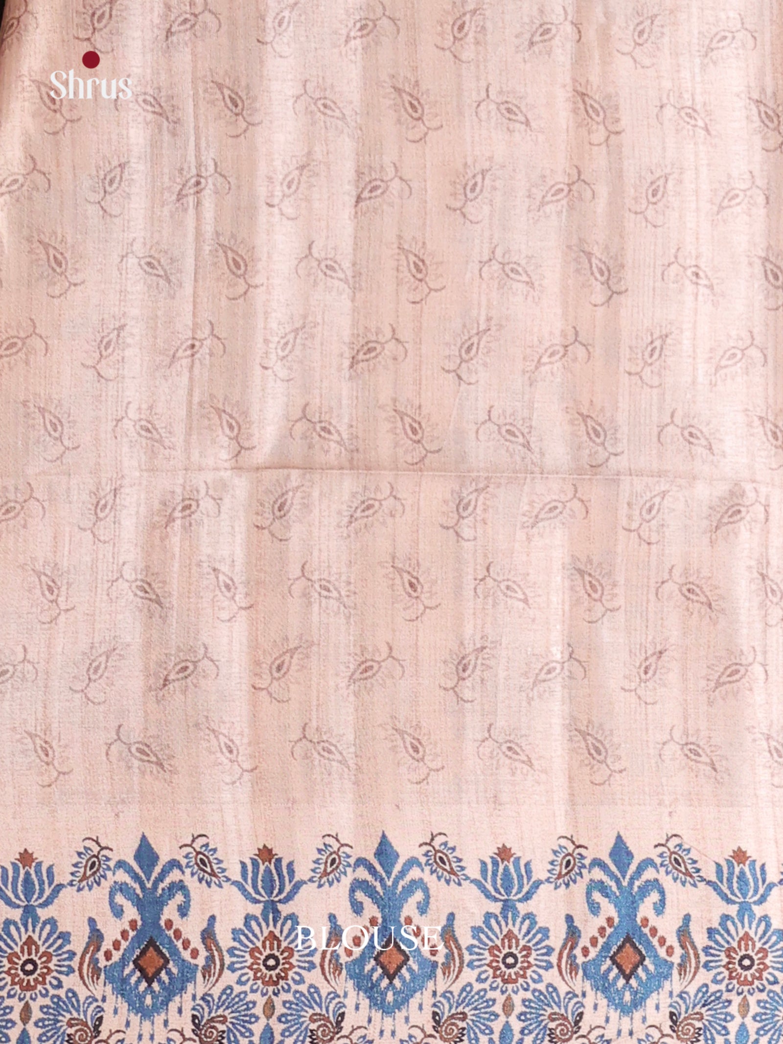 Blue & Cream- Moonga Silk Saree