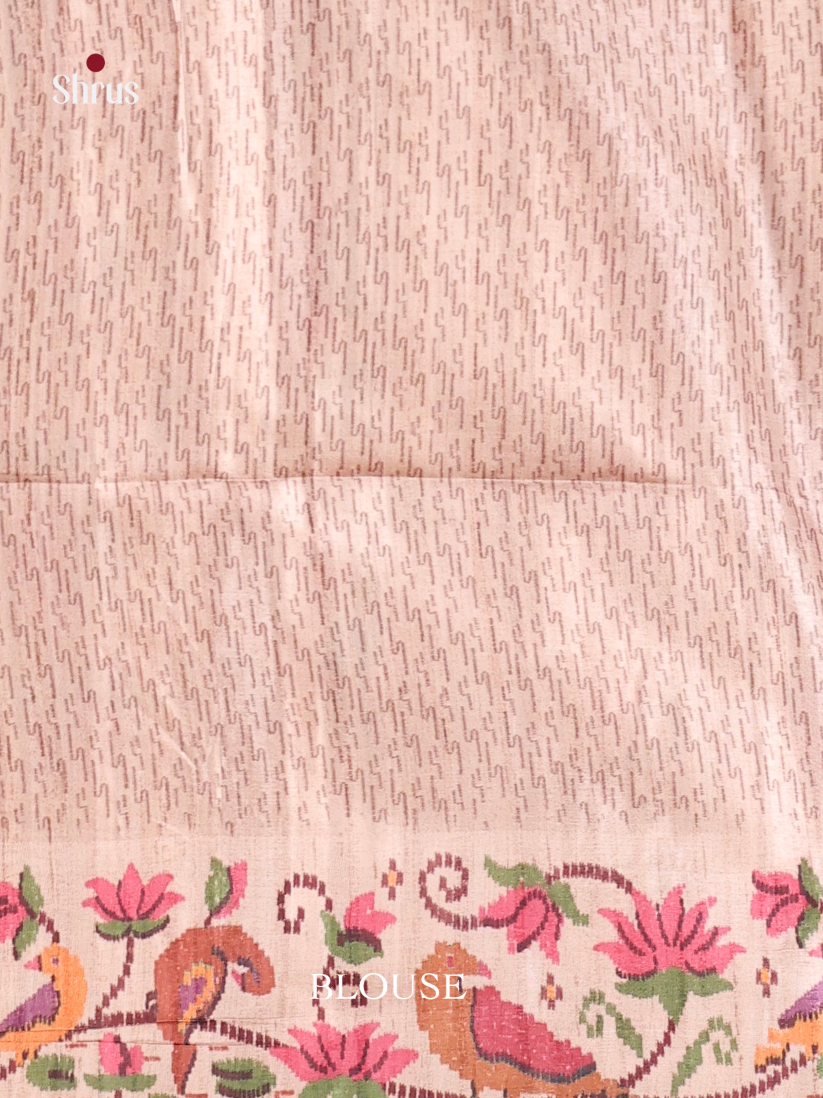 Purple & Cream- Moonga Silk Saree