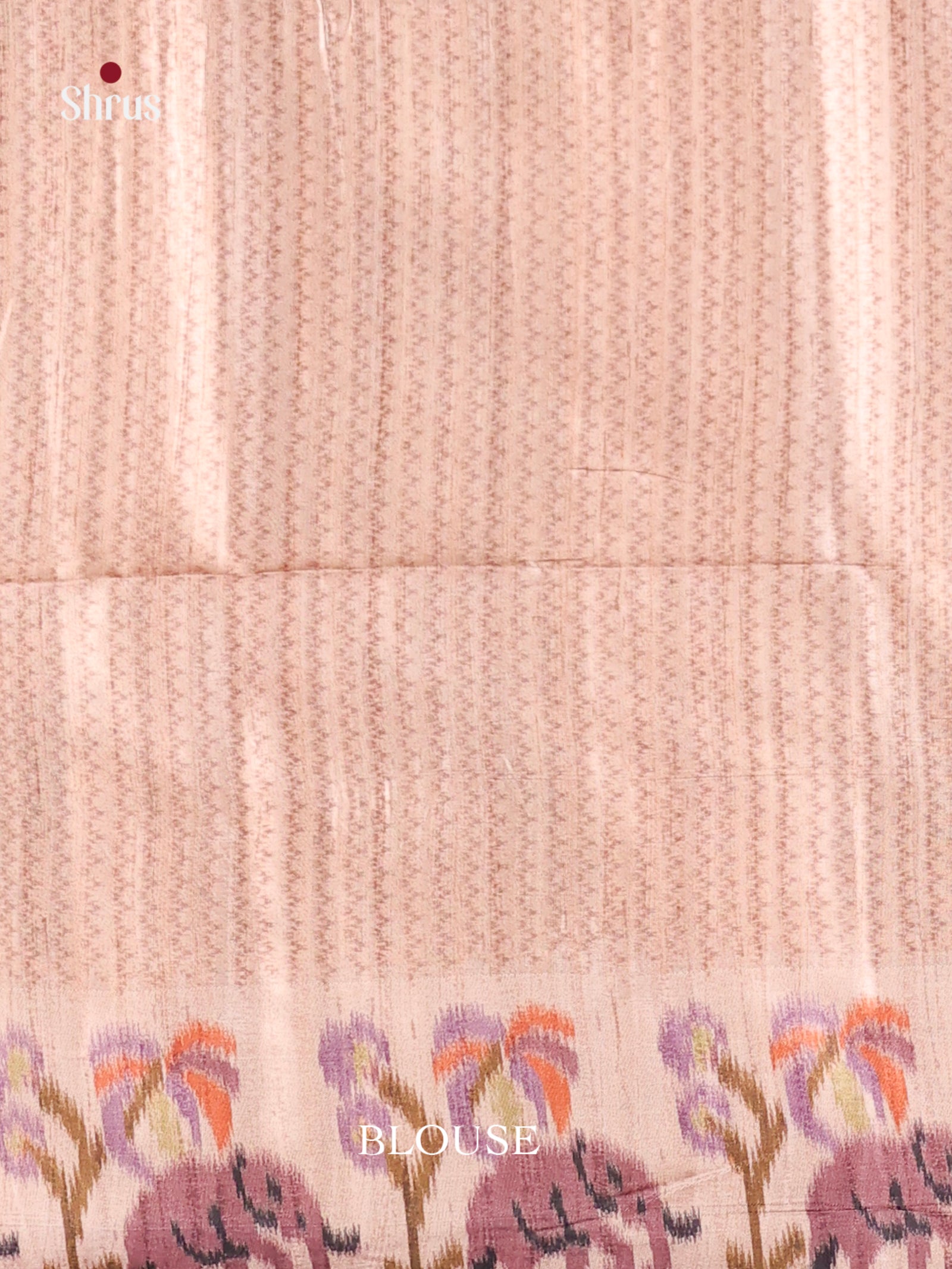 Dark Purple & Cream - Moonga Silk Saree