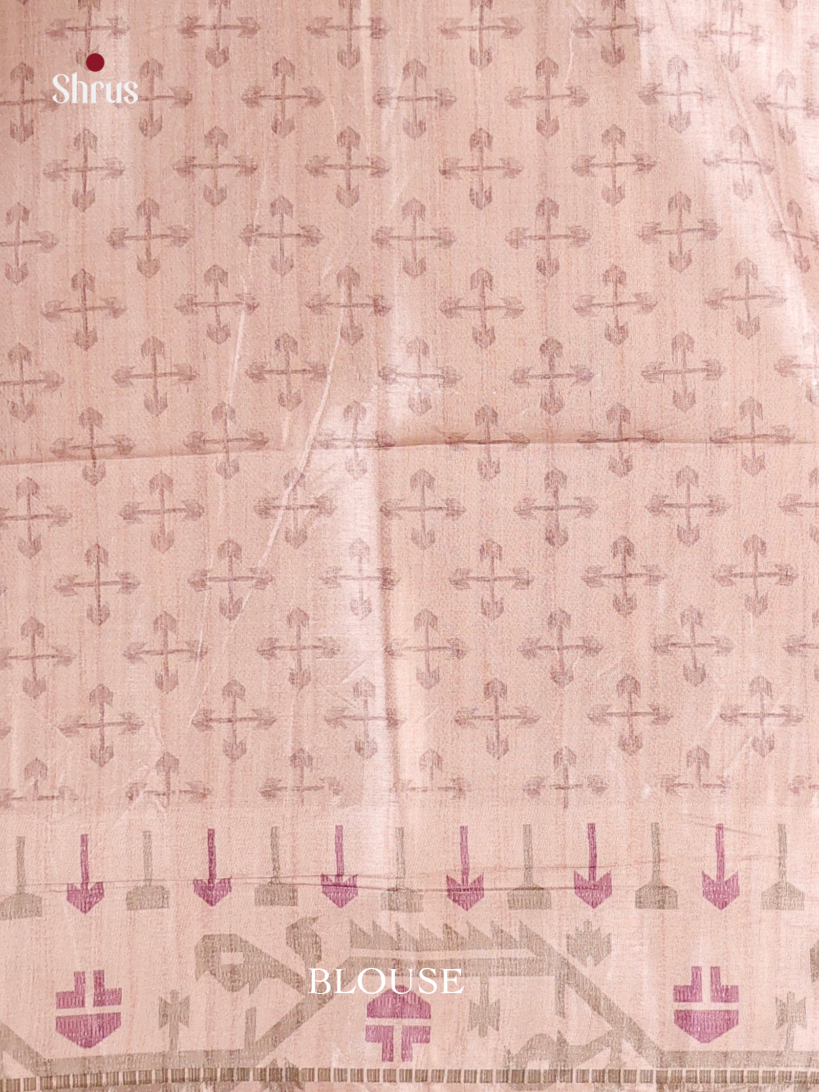 Grey & Cream - Moonga Silk Saree