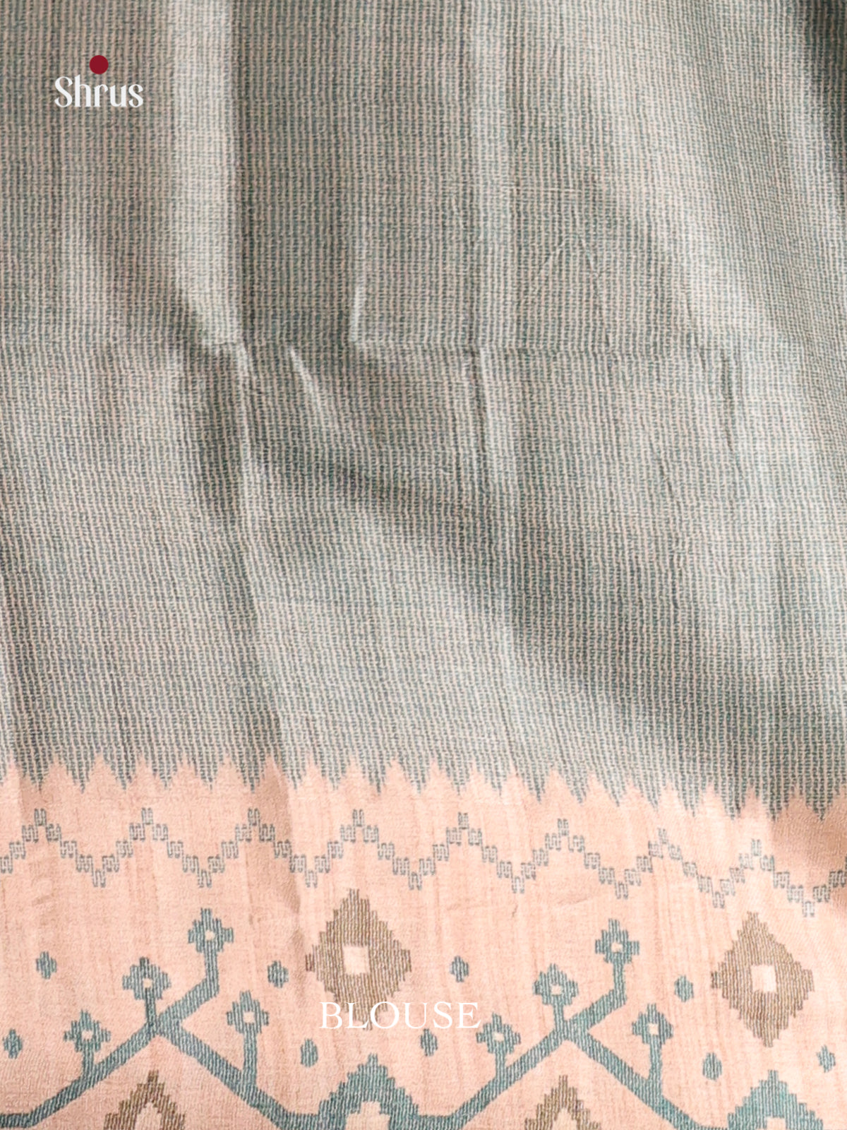 Pastel Blue & Cream - Moonga Silk Saree