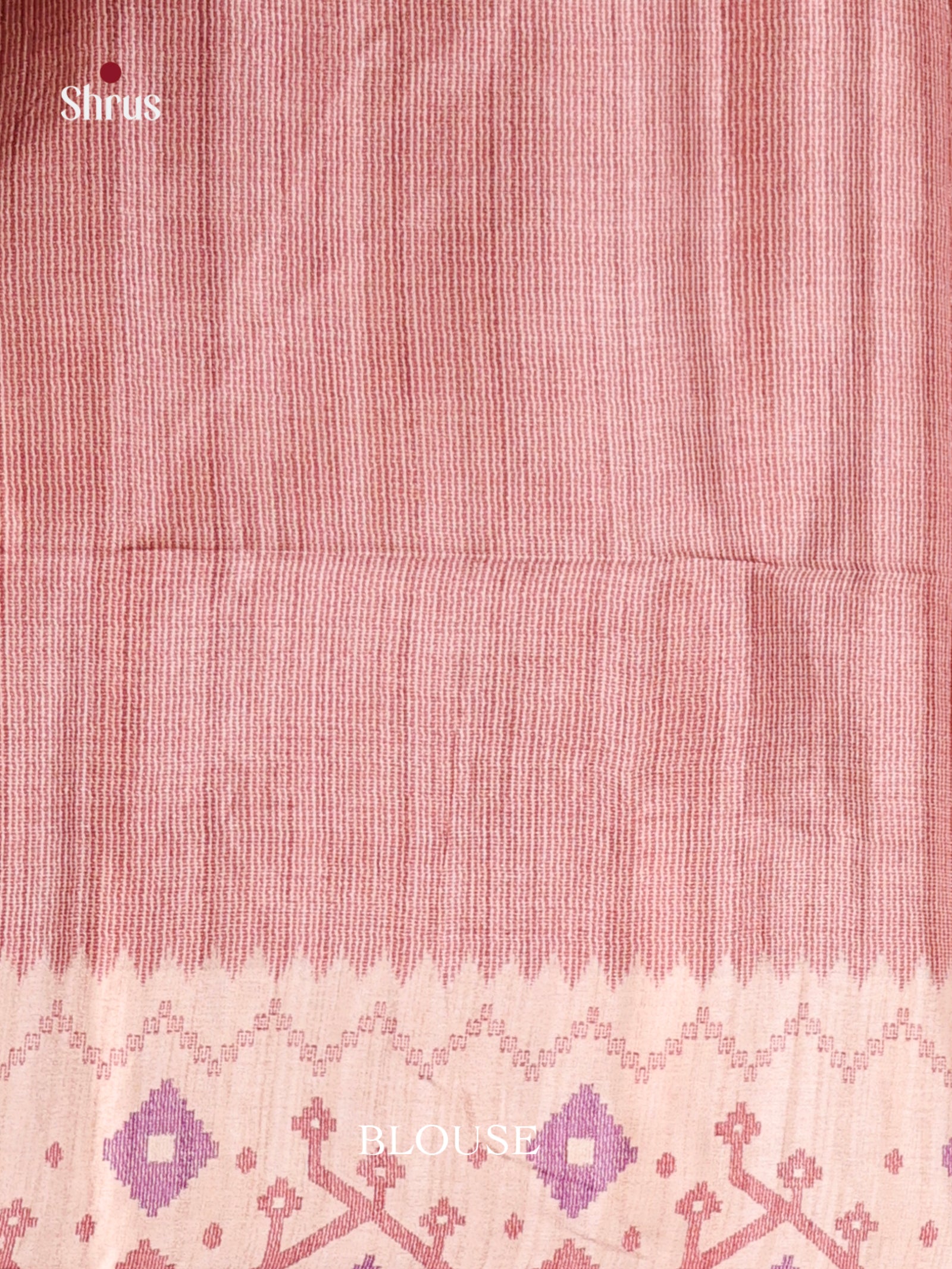 Pink & Cream- Moonga Silk Saree