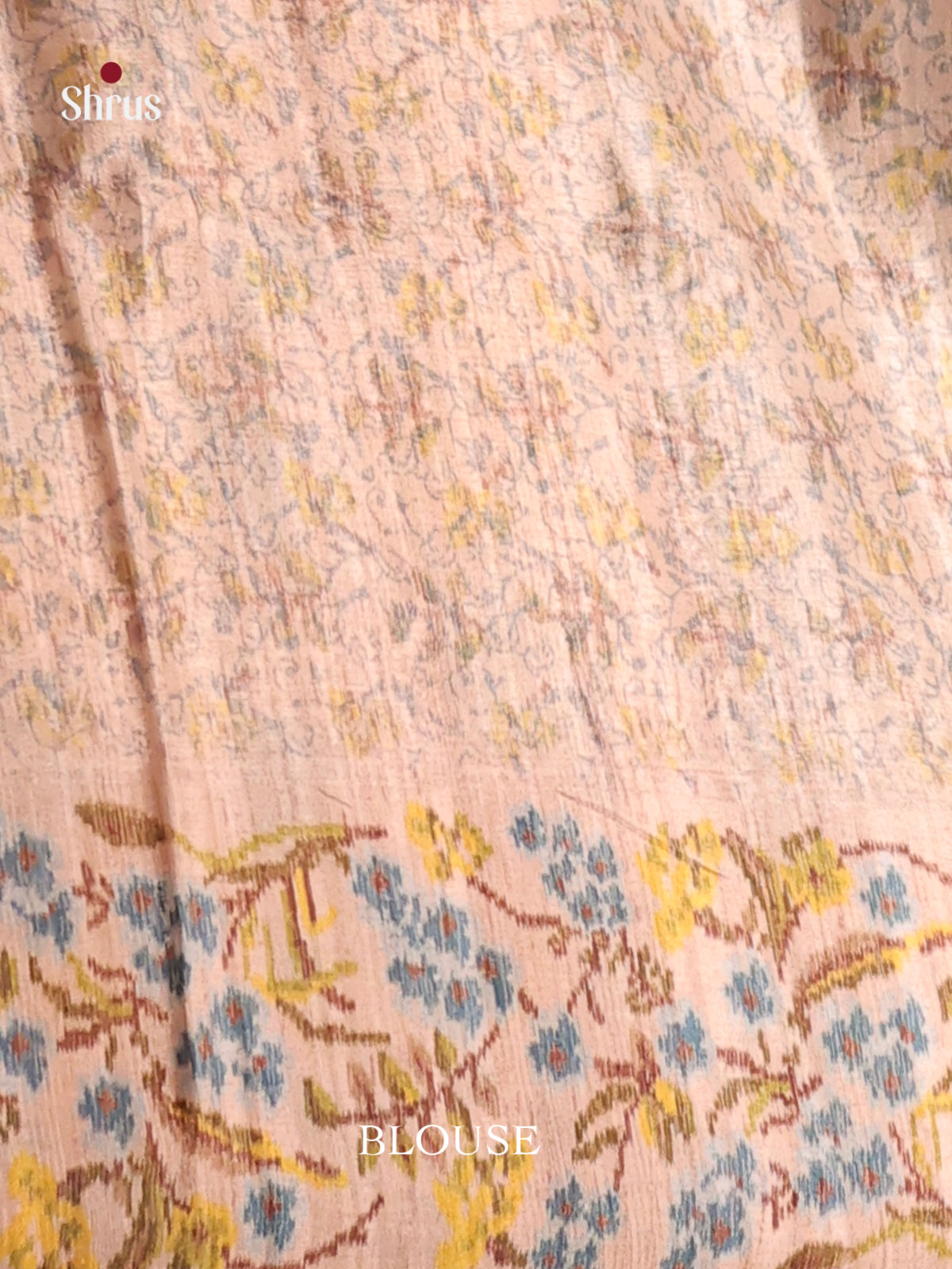 Blue & Cream - Moonga Silk Saree