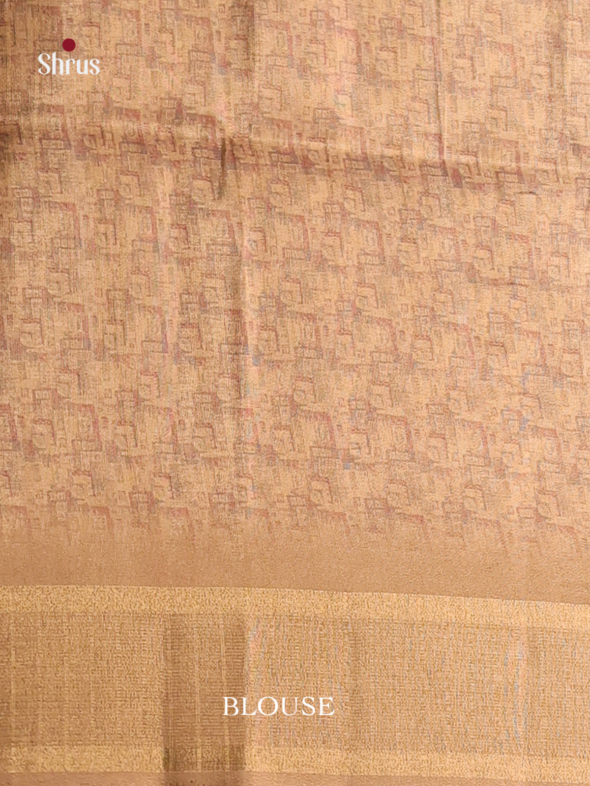 Beige - Semi matka Saree