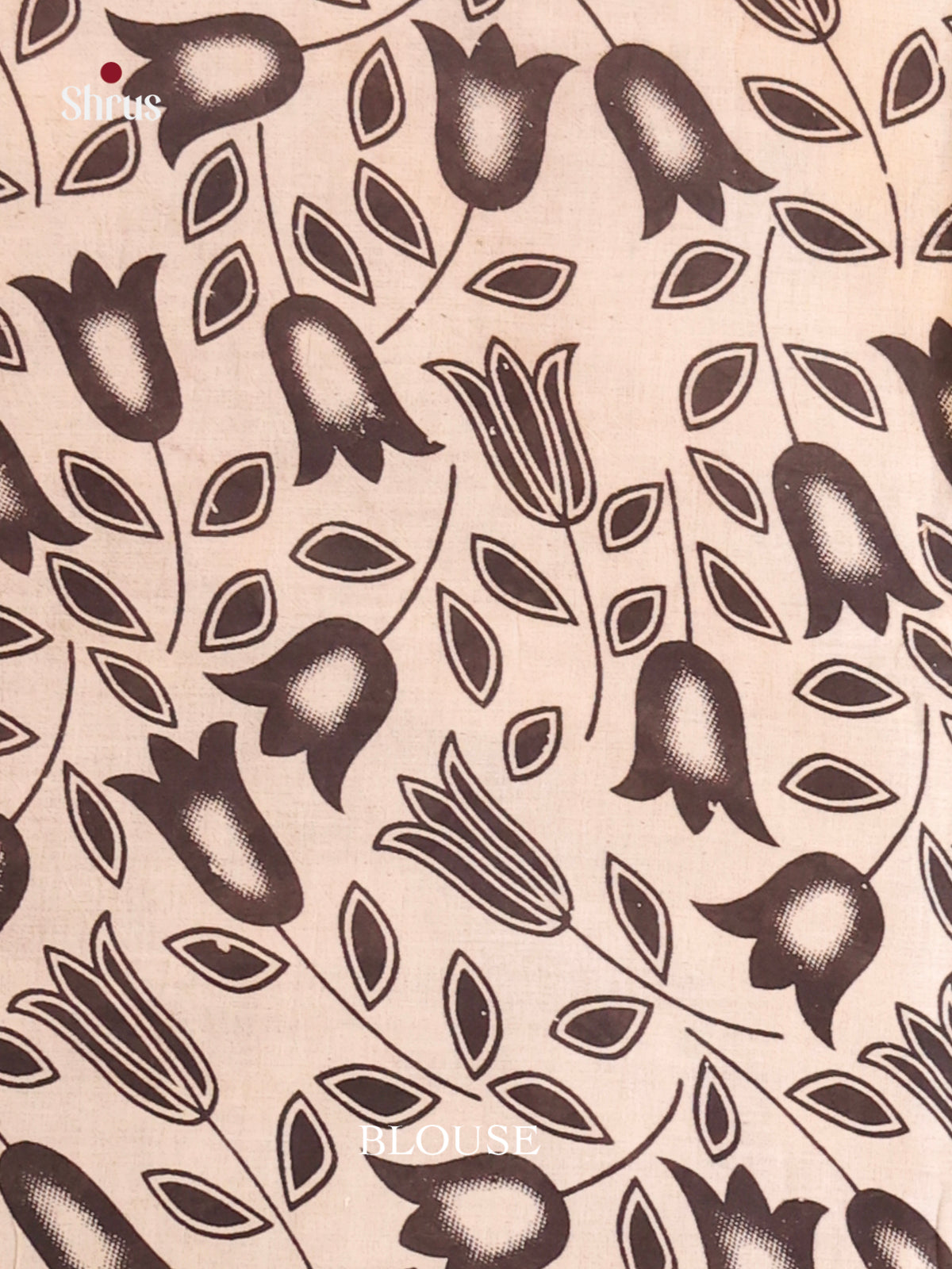 Cream & Mehandi - kalamkari-cotton Saree