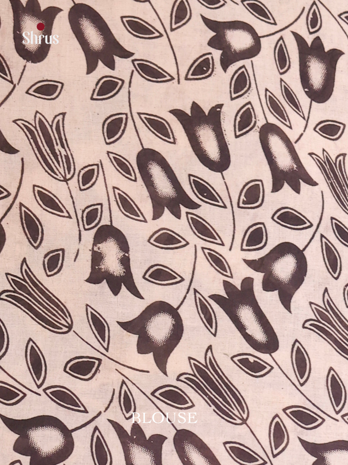 Blue & Cream - kalamkari-cotton Saree