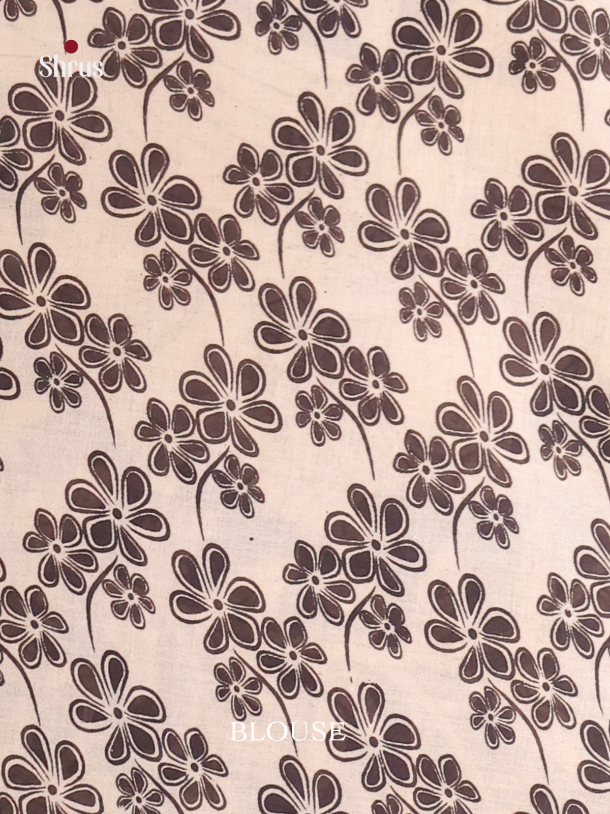 Blue & Cream - kalamkari-cotton Saree