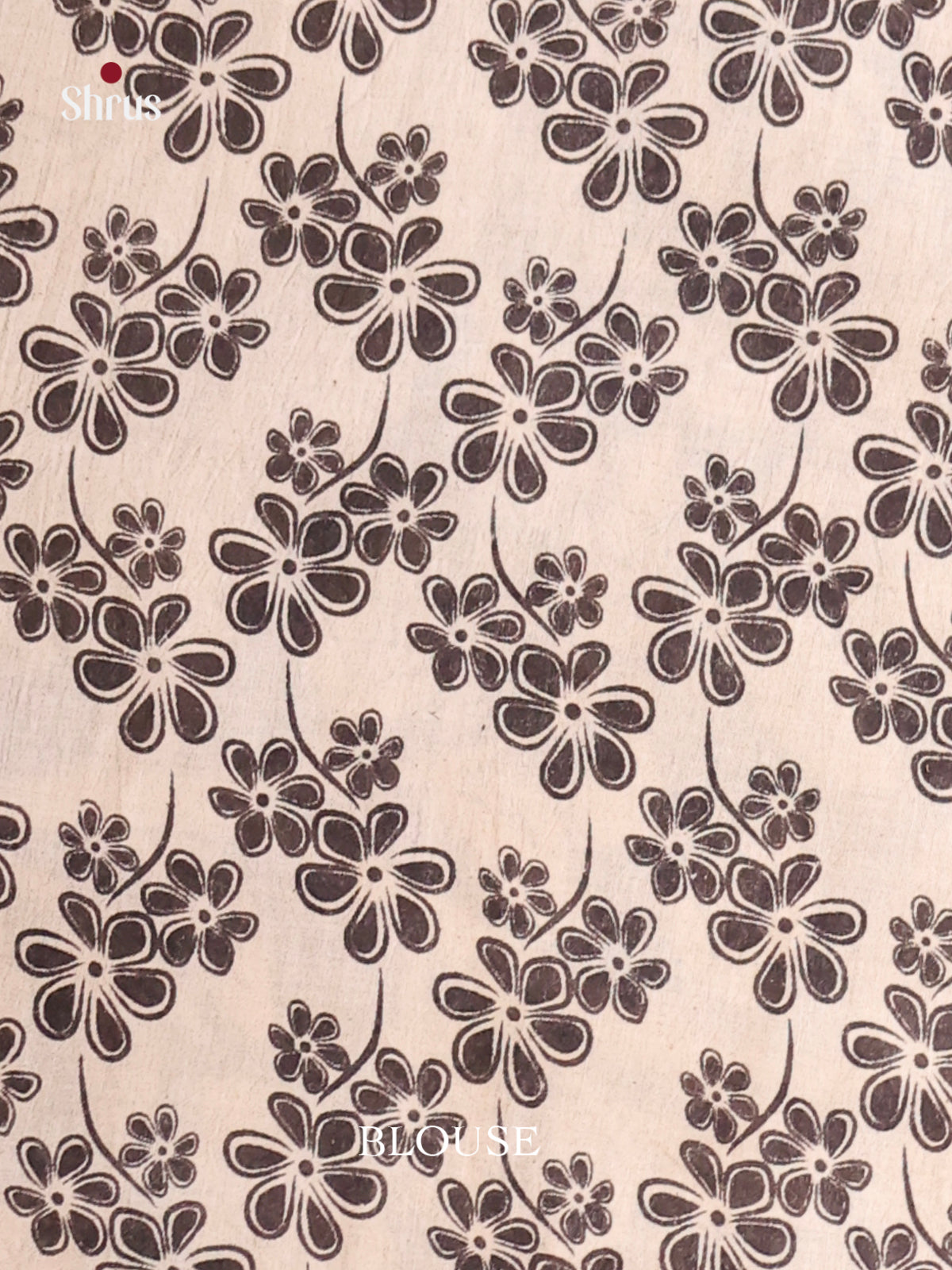 Blue & Cream- kalamkari-cotton Saree