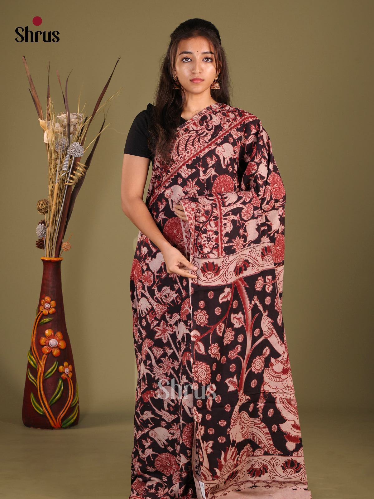 DHS30235 - kalamkari-cotton Saree