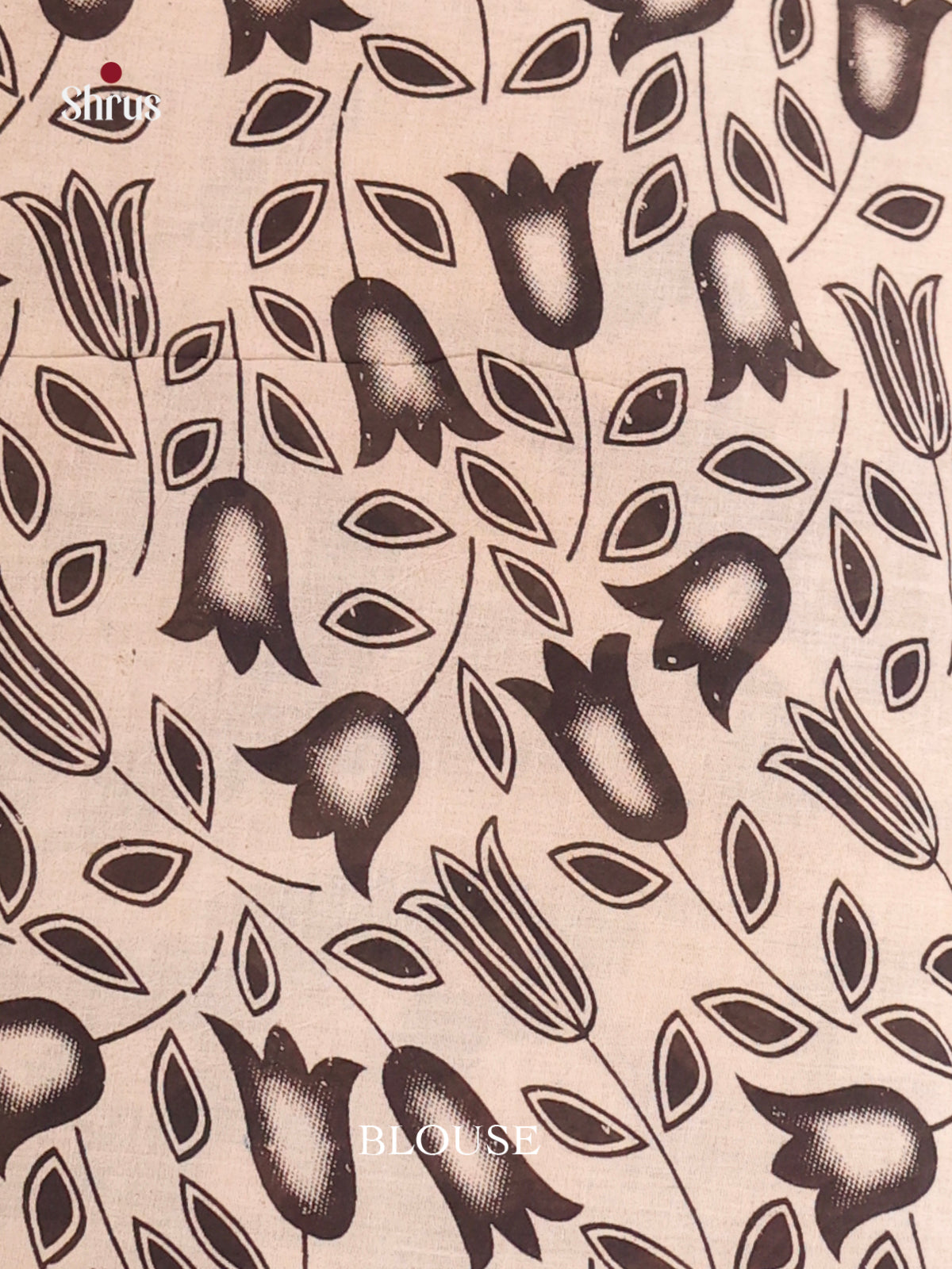 Blue & Cream- kalamkari-cotton Saree