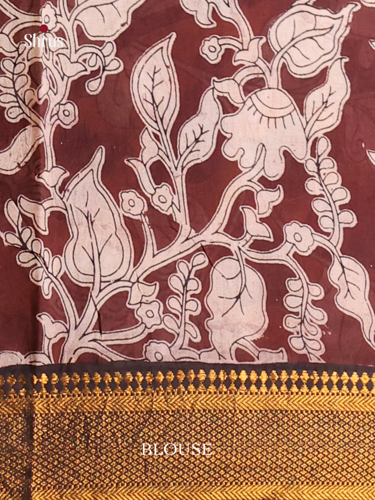Cream & Brown - chennur-kalamkari Saree