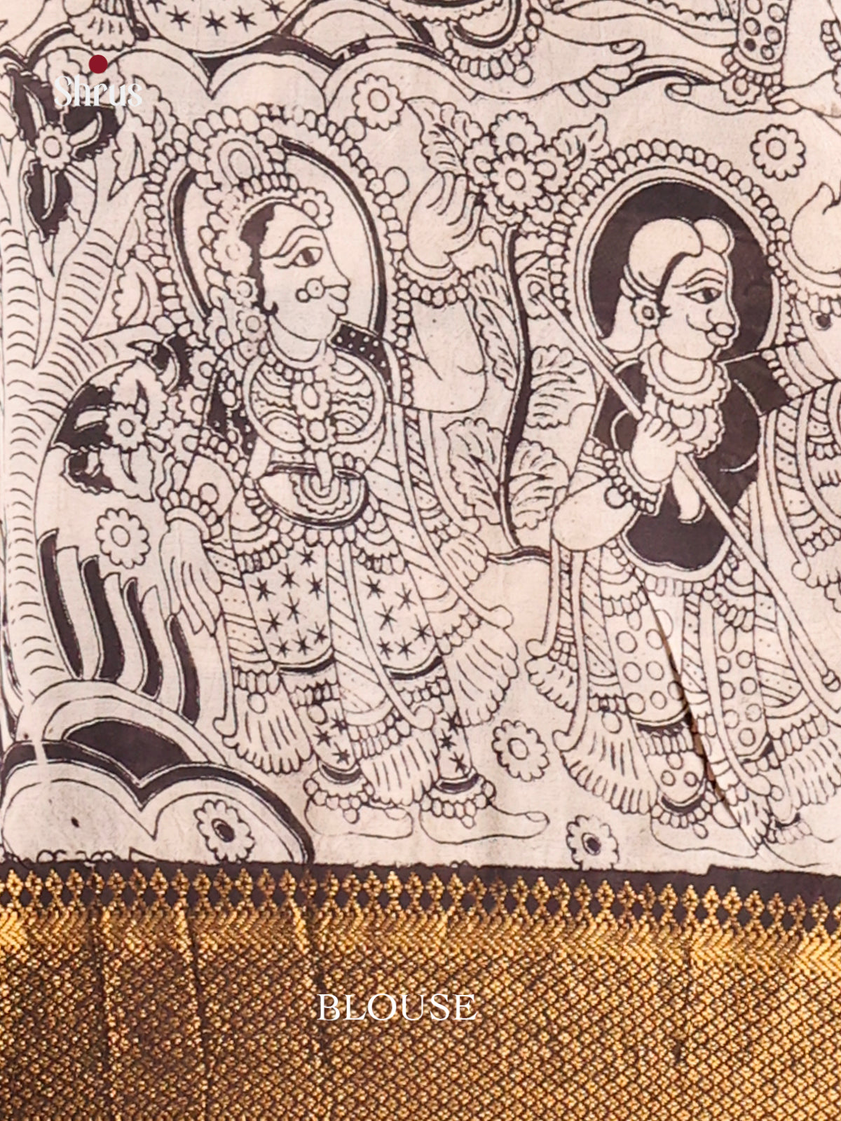 Black & Green - chennur-kalamkari Saree