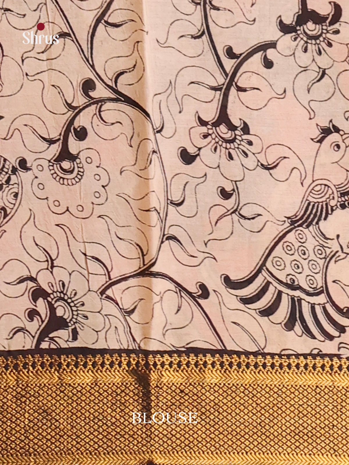 Black & Orange - chennur-kalamkari Saree