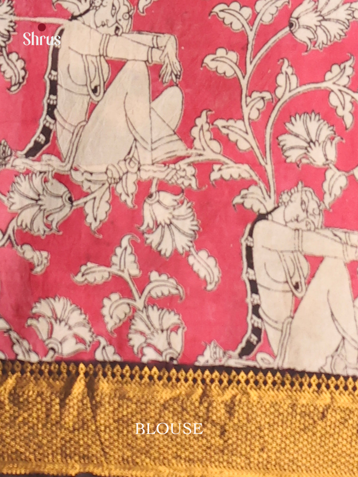 Cream & Green - chennur-kalamkari Saree