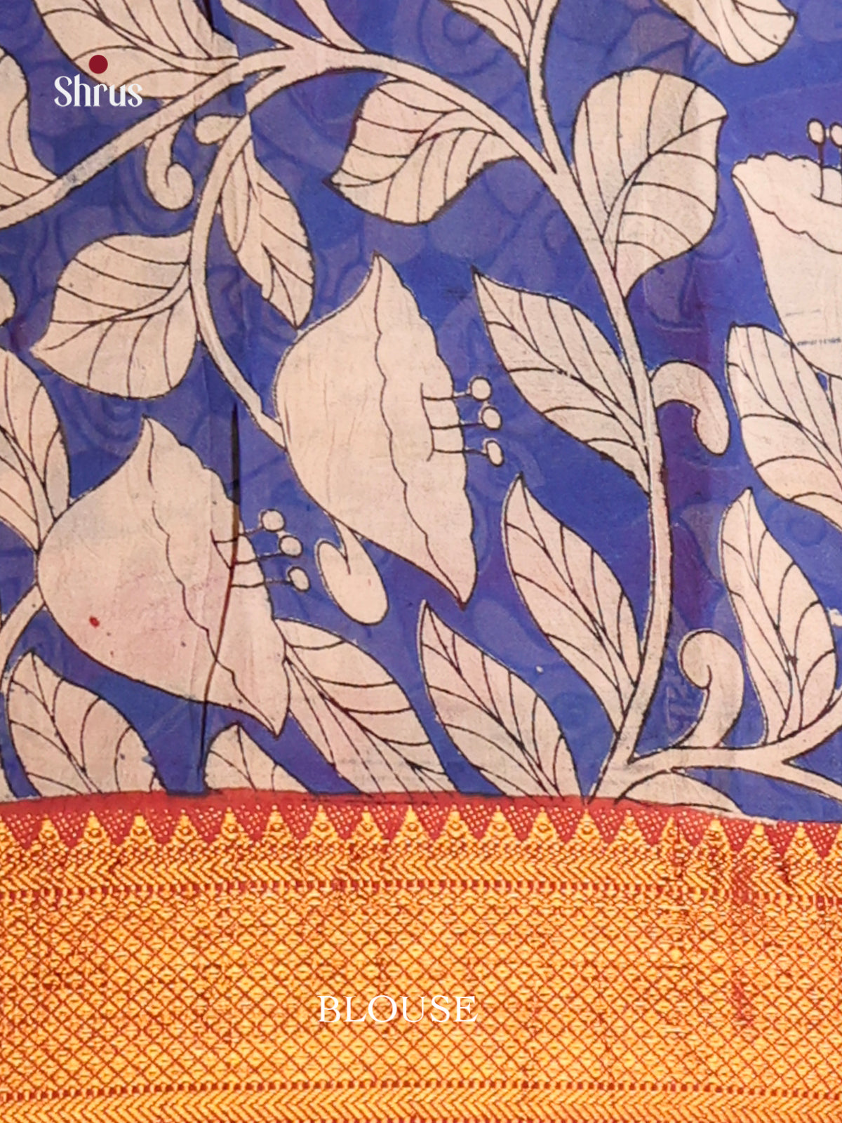 Cream & Red- chennur-kalamkari Saree