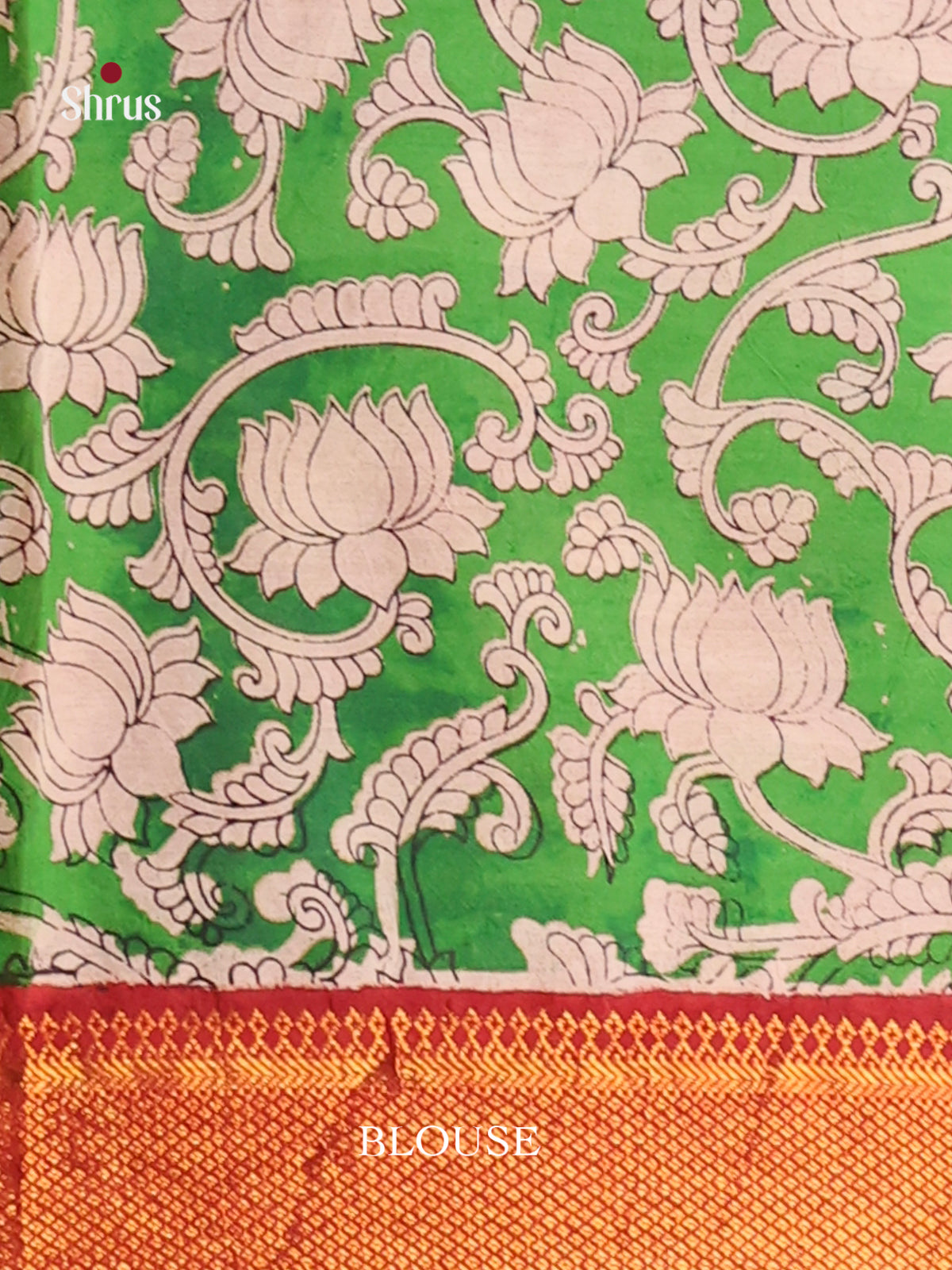 Cream & Red - chennur-kalamkari Saree