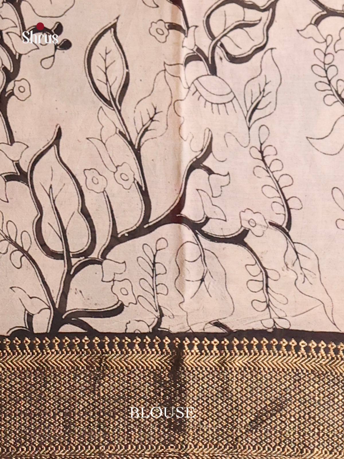 Black & White- chennur-kalamkari Saree