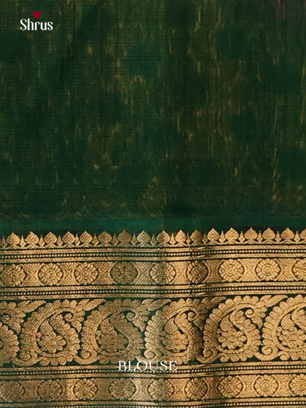 Maroon & Green- Silk Cotton Saree - Shop on Shrus.com