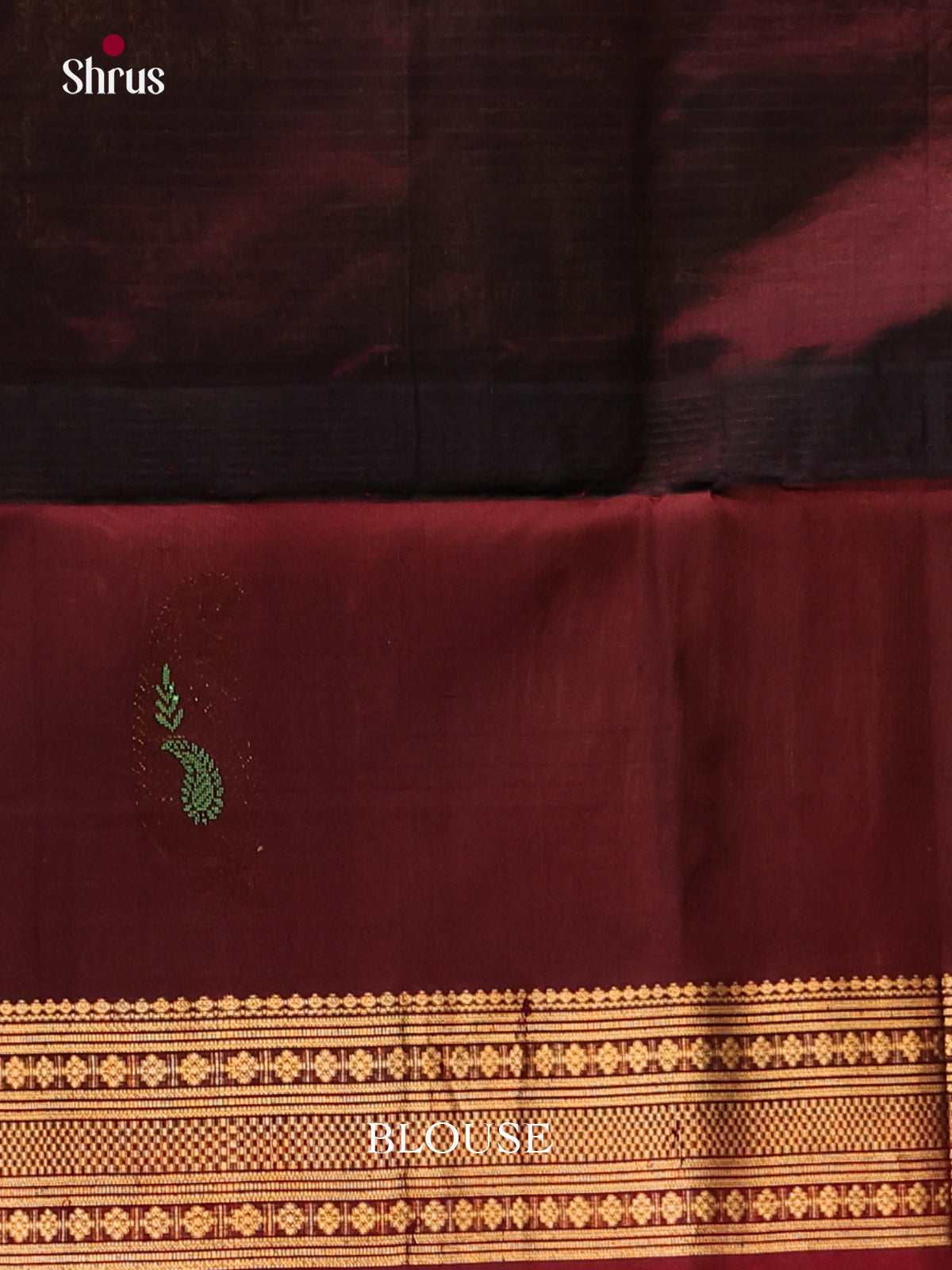 Chic Light Green Silk Cotton Saree With Zari Checks & Brown Korvai Zari Border