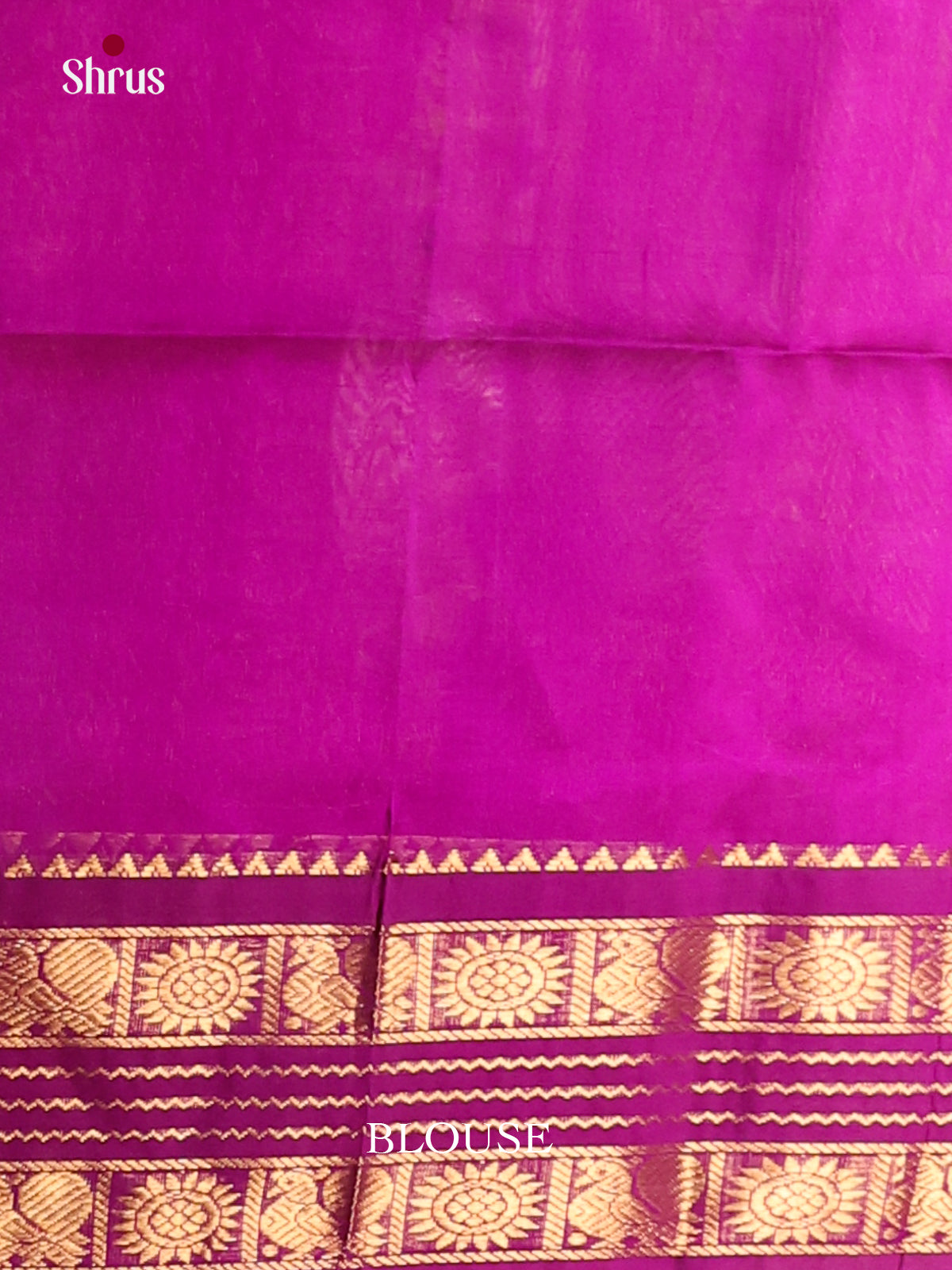 Timeless Lavender Silk Cotton Saree With Checks & Purple Korvai Zari Border - Shop on Shrus.com