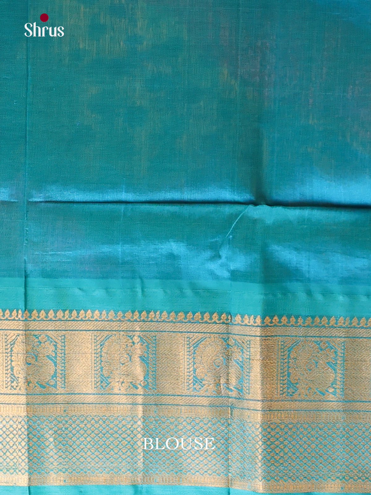 Blue & Teal Silk Cotton Korvai-Big border Saree