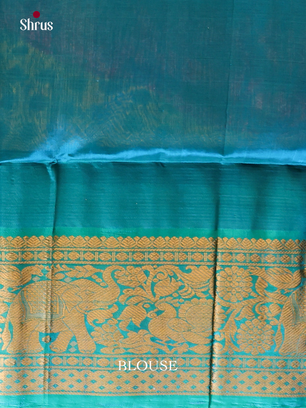 Violet & Blue Silk Cotton Korvai-kattams Saree - Shop on Shrus.com