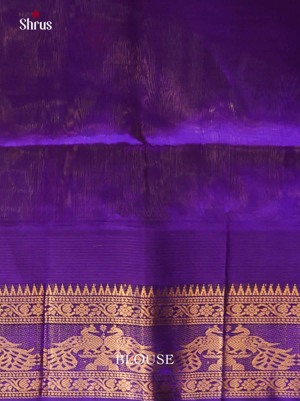 Yellow & Violet Silk Cotton Korvai-kattams Saree - Shop on Shrus.com