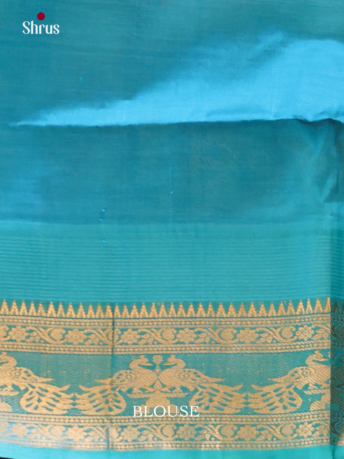 Peach & Teal Silk Cotton Korvai-kattams Saree - Shop on Shrus.com