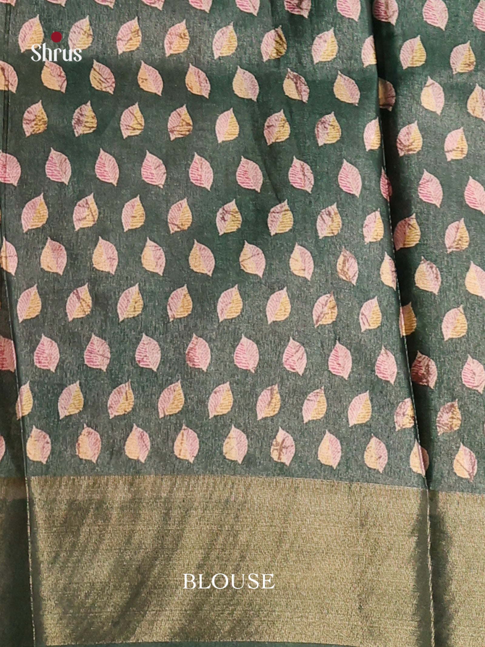 Green & Dark Green- Butter silk Saree