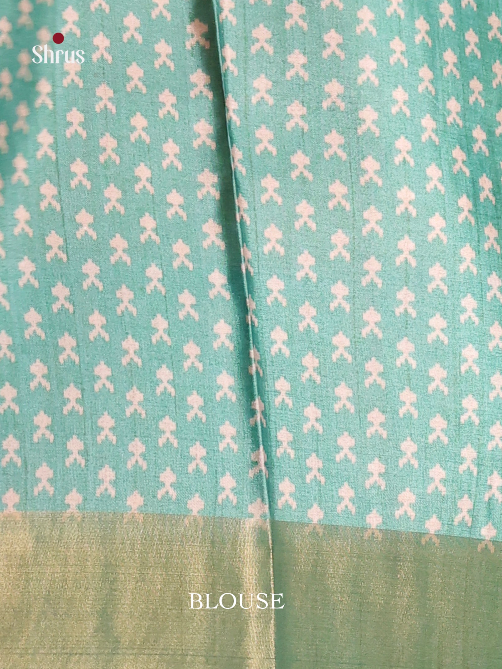 Pista Green & Blue - Butter silk Saree
