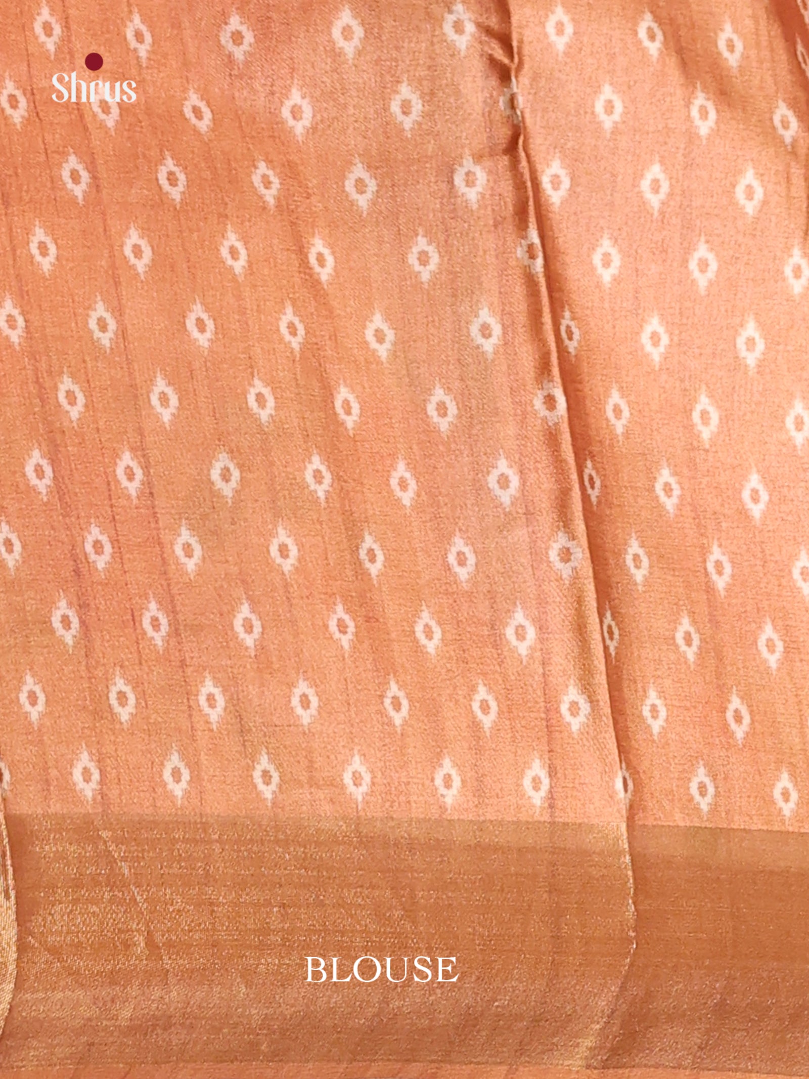 Peach & Cream- Butter silk Saree