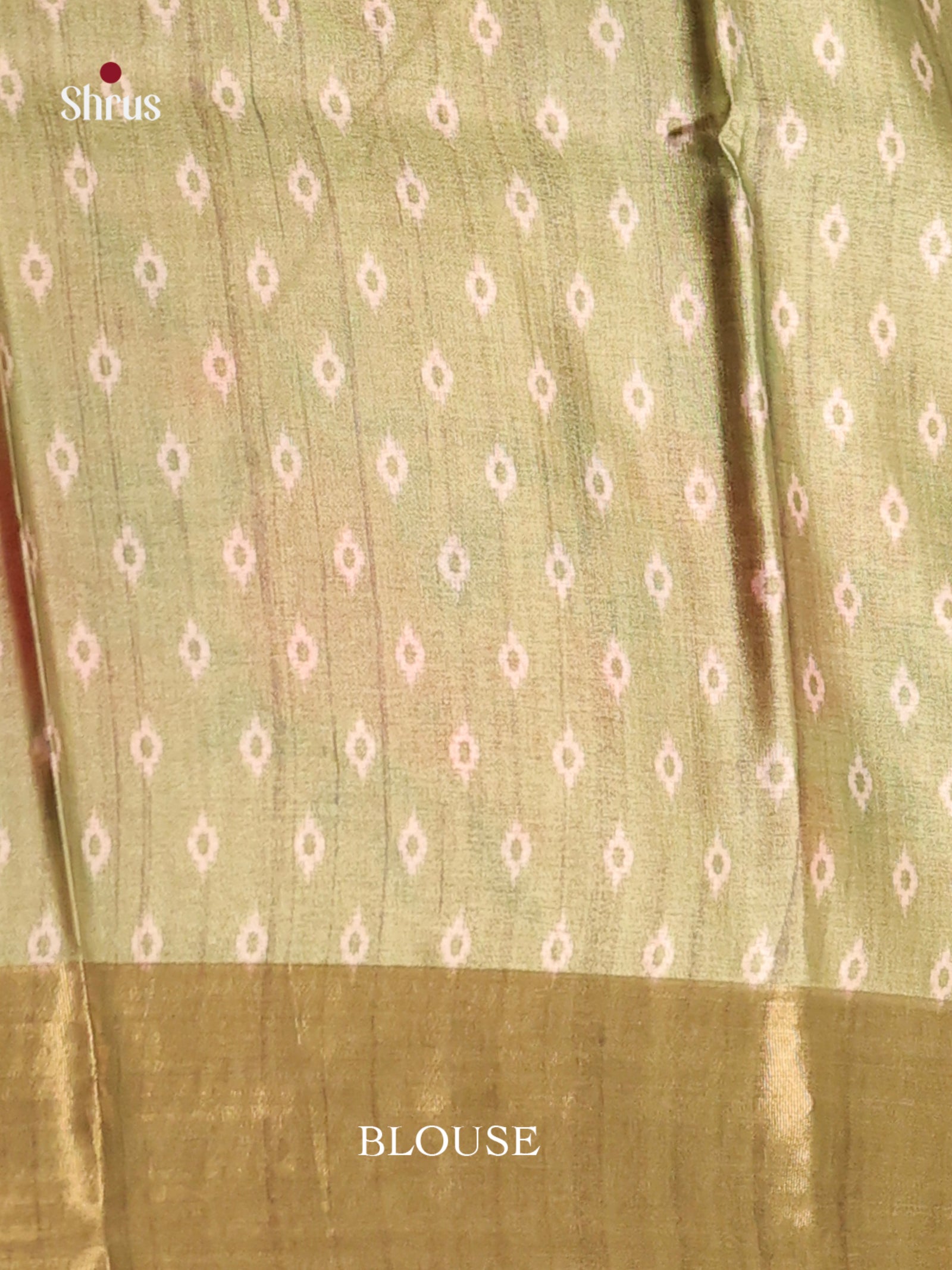 Pista Green & Cream- Butter silk Saree