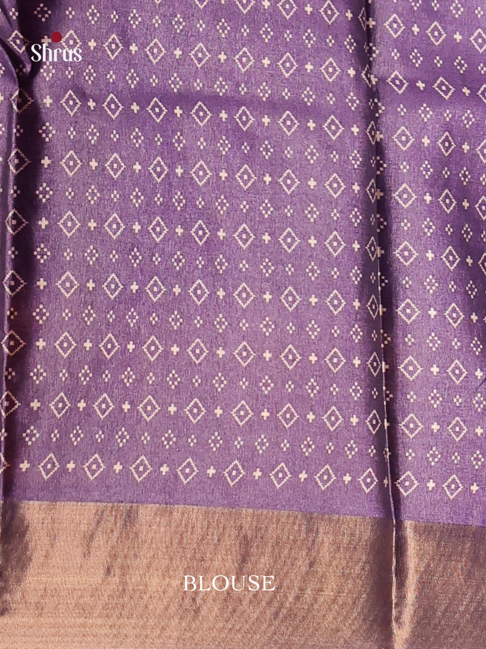 Violet & Cream - Butter silk Saree