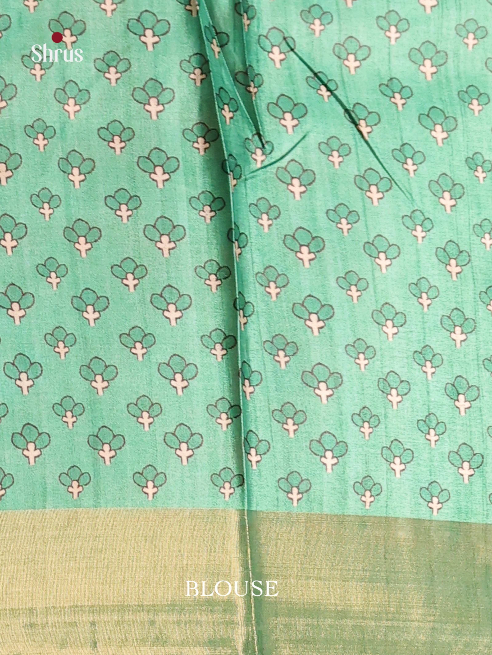 Multicolor & Green - Butter silk Saree