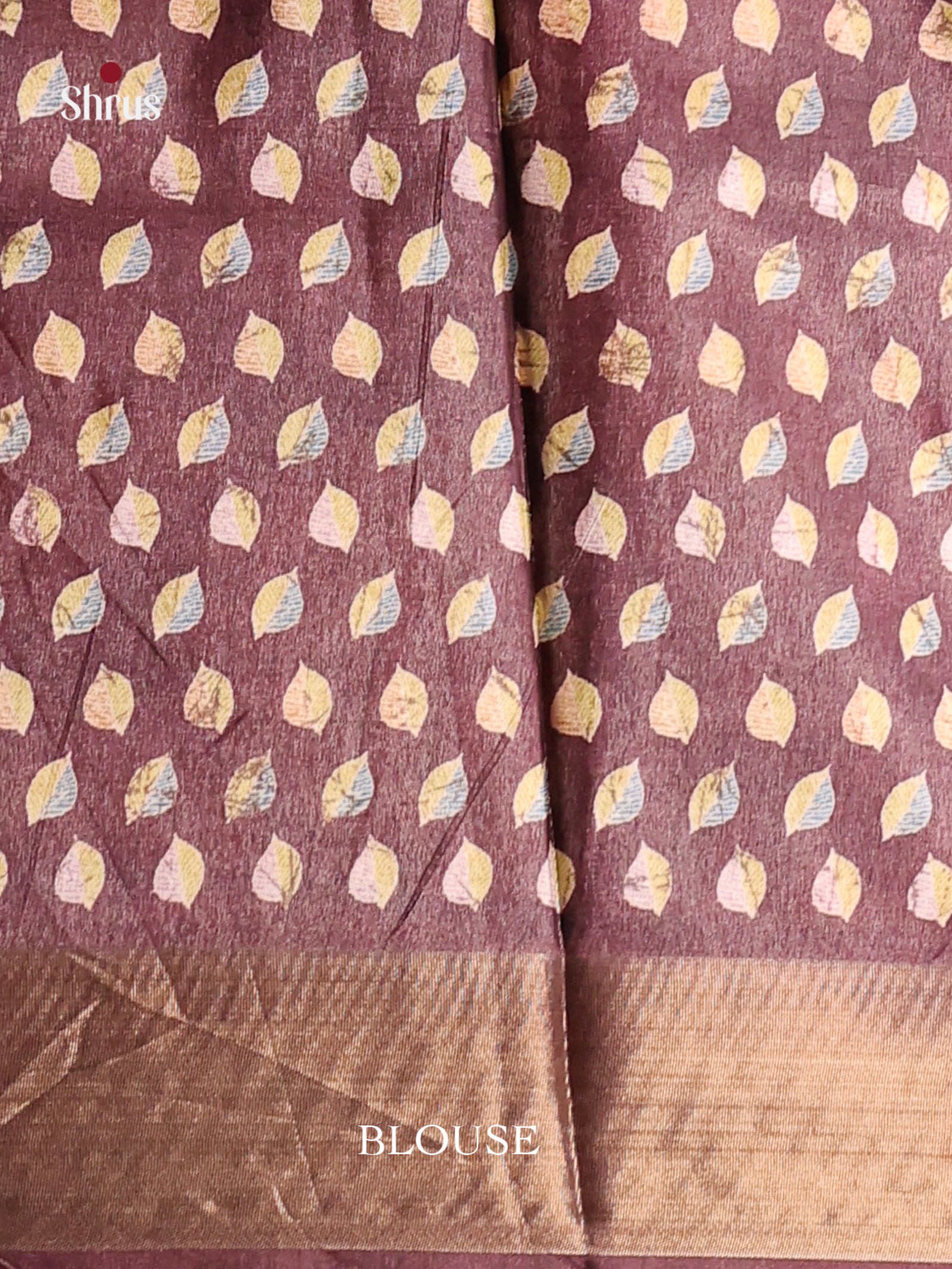 Pink & Brown - Butter silk Saree