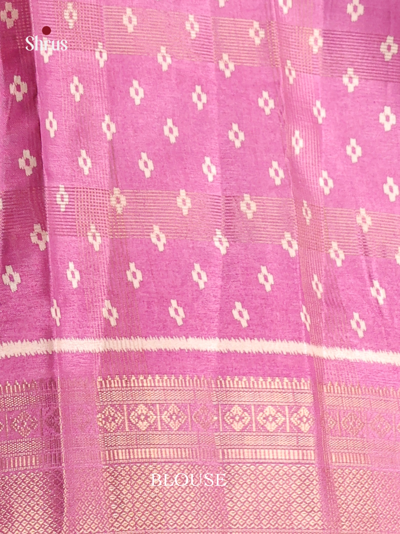 Pink - Semi Crepe Saree