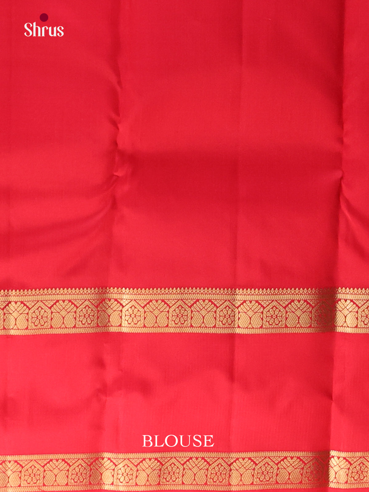 Peach and red Kanchipuram Butta design Saree -2