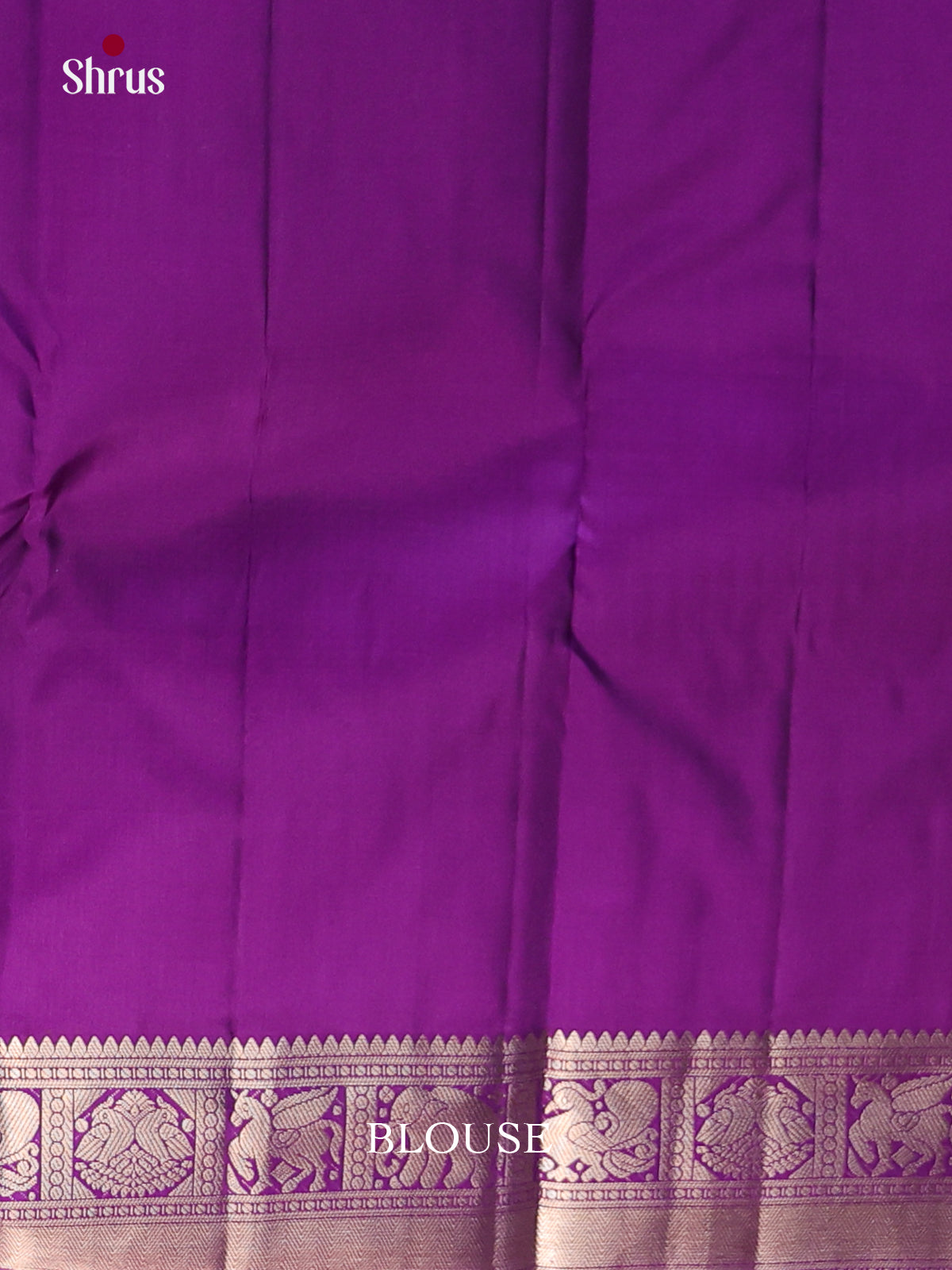 Blue and purple Kanchipuram Butta design Saree -2