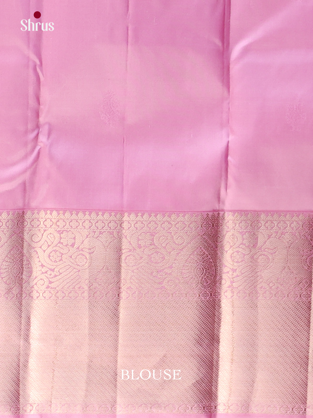 violet and pink Kanchipuram Korvai Butta Saree -2